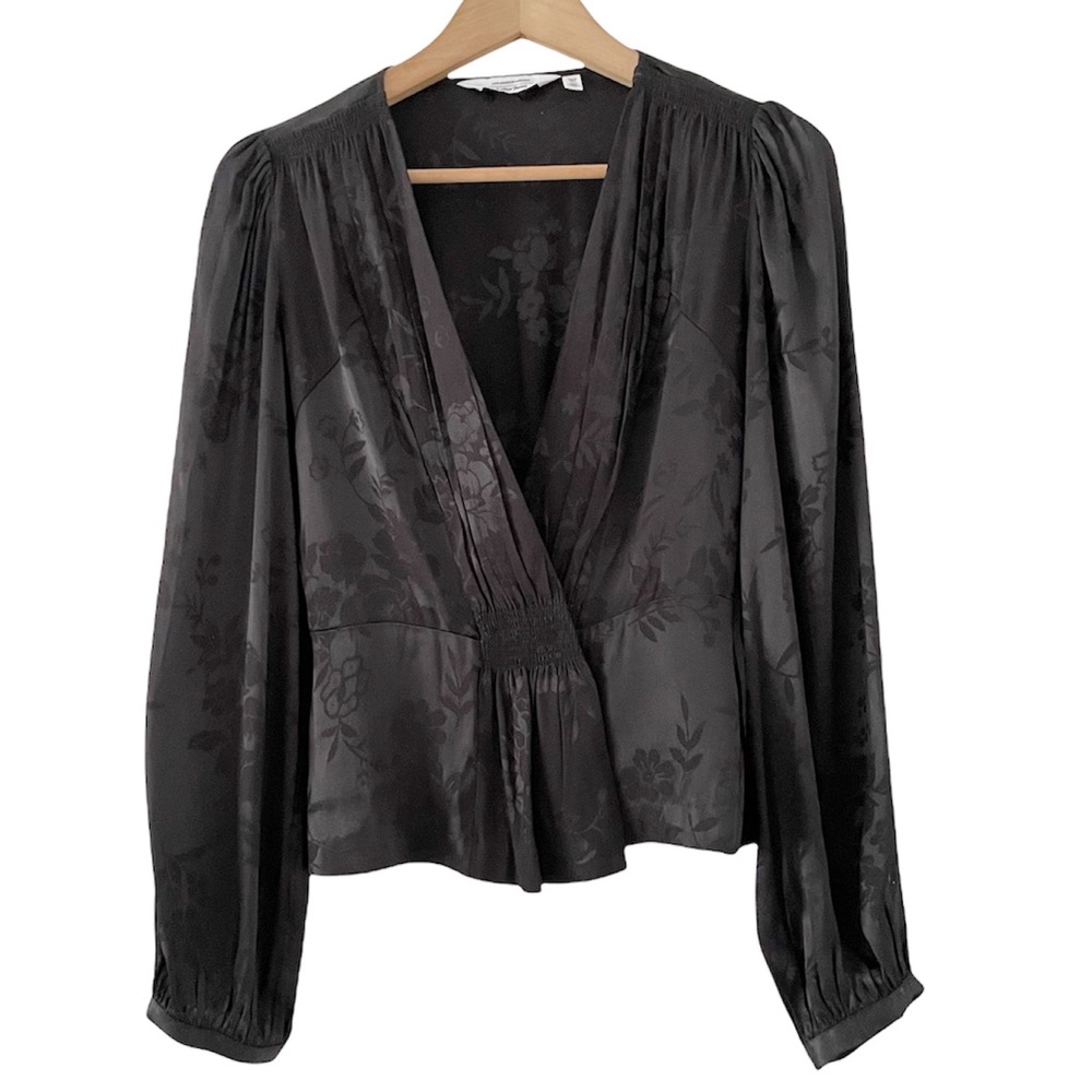 & Other Stories Jacquard Wrap Top